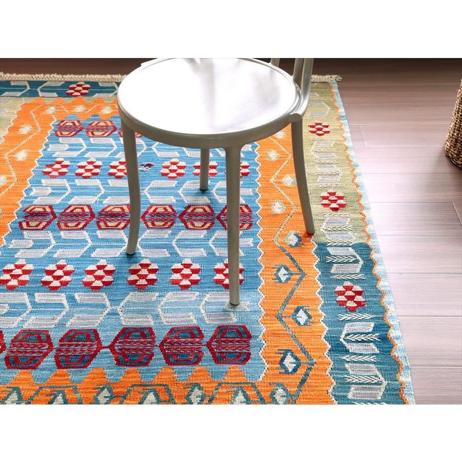 細かな織りの手織りキリム カイセリ 173x131cm 麦の穂と小花のモチーフ | ブランド登録なし | 05