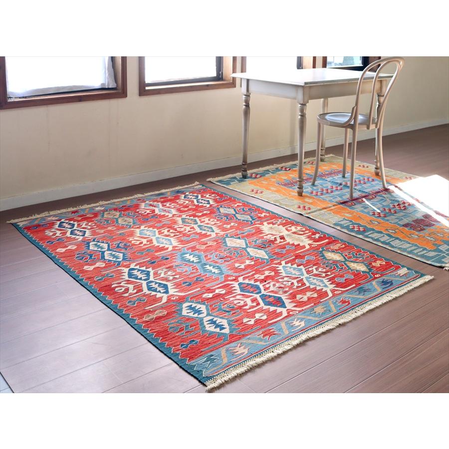 細かな織りの手織りキリム コンヤ 173x130cm ベレケットと翼を広げた鳥のモチーフ | ブランド登録なし | 01