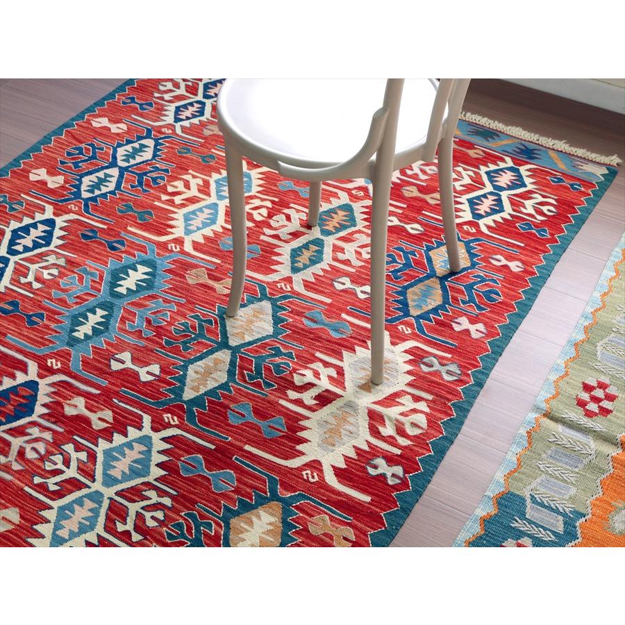 細かな織りの手織りキリム コンヤ 173x130cm ベレケットと翼を広げた鳥のモチーフ | ブランド登録なし | 05