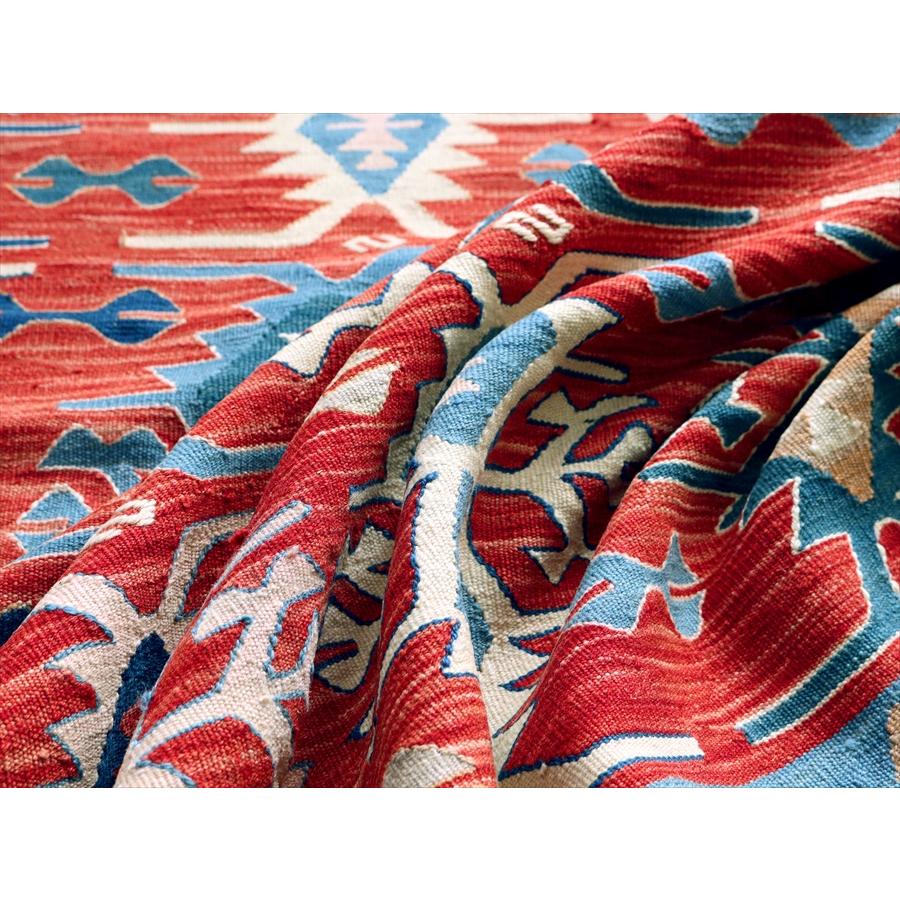 細かな織りの手織りキリム コンヤ 173x130cm ベレケットと翼を広げた鳥のモチーフ | ブランド登録なし | 08