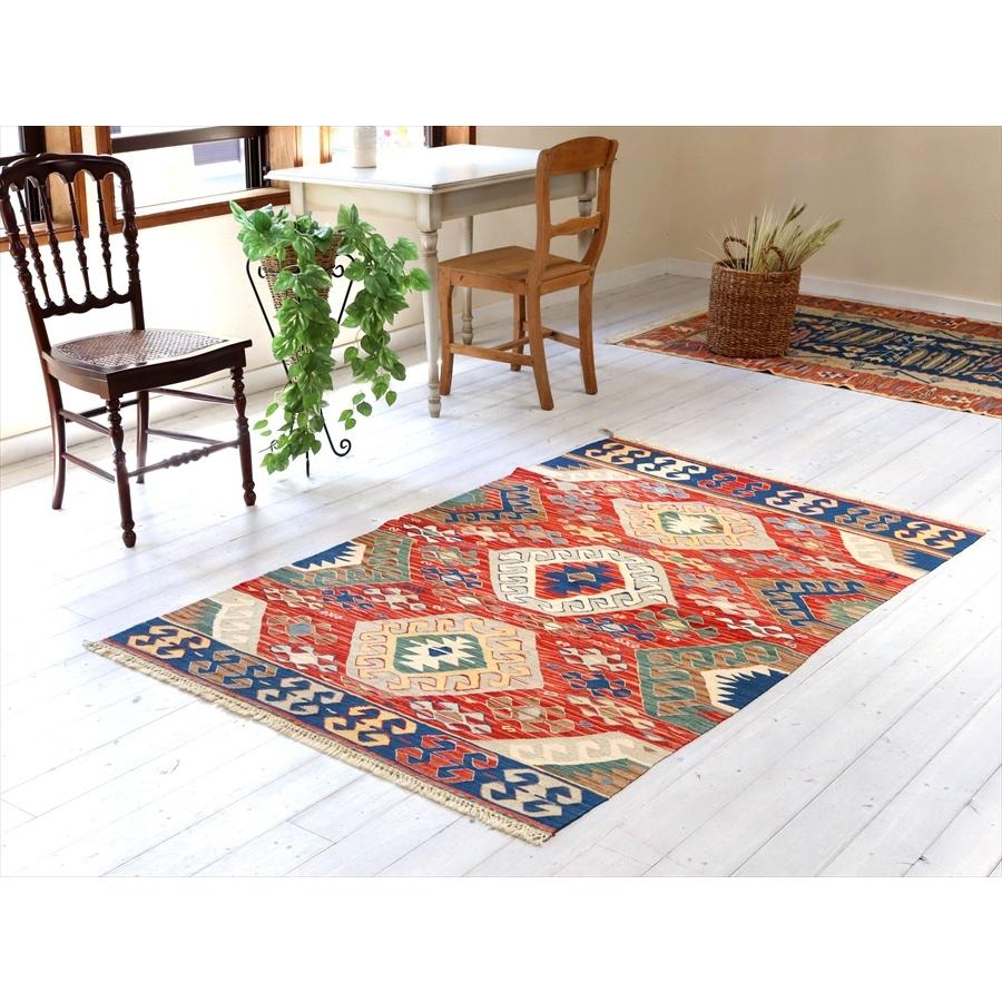 細かな織りのコンヤキリム セッヂャーデ 186x120cm ドラゴンと狼の口のモチーフ | ブランド登録なし | 01