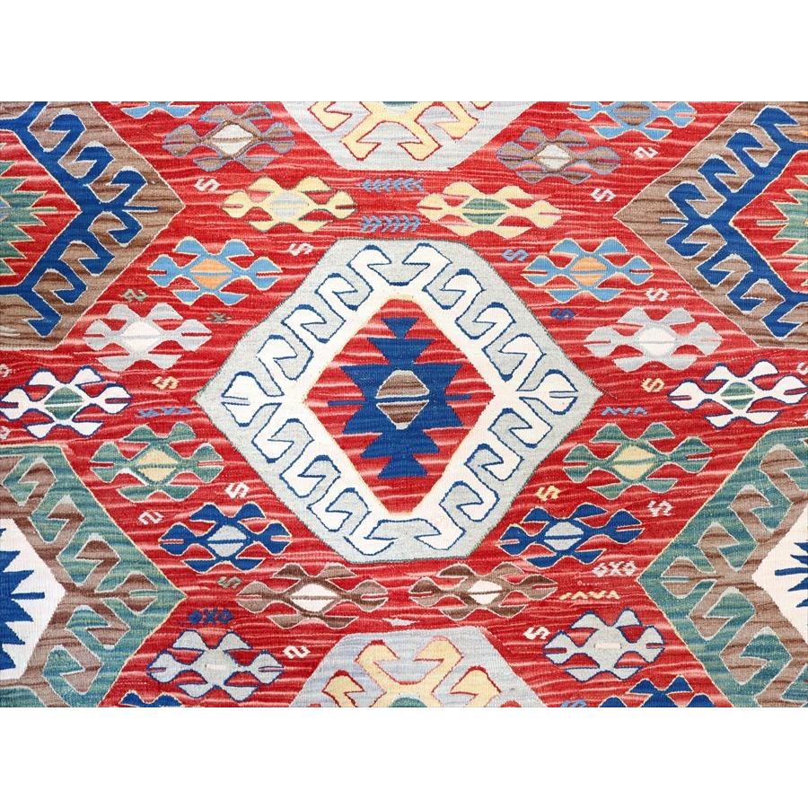 細かな織りのコンヤキリム セッヂャーデ 186x120cm ドラゴンと狼の口のモチーフ | ブランド登録なし | 02