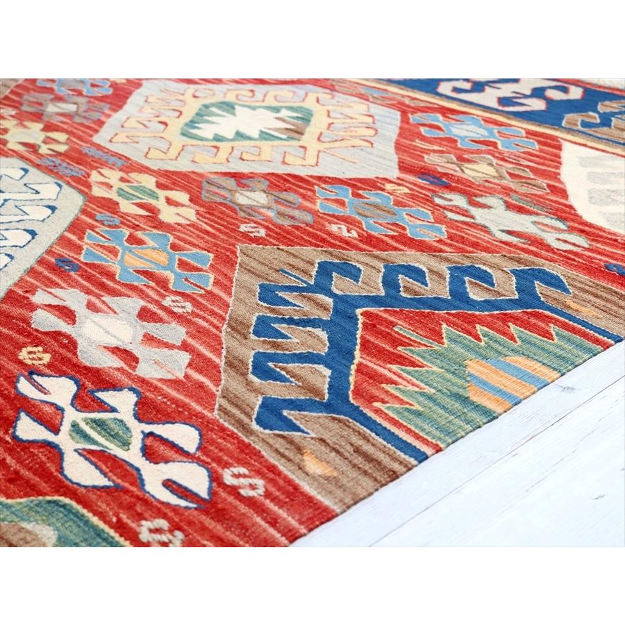 細かな織りのコンヤキリム セッヂャーデ 186x120cm ドラゴンと狼の口のモチーフ | ブランド登録なし | 06