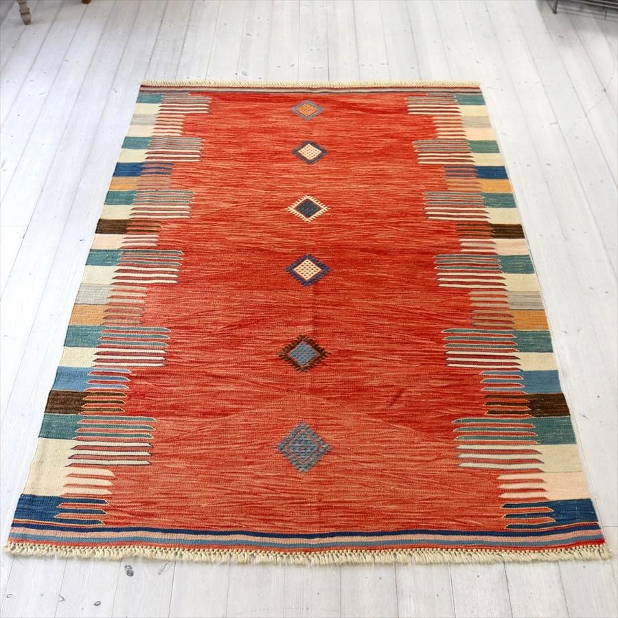 細かな織りのコンヤキリム セッヂャーデ 184x125cm 美しい草木染のレッド | ブランド登録なし