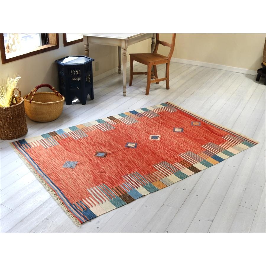 細かな織りのコンヤキリム セッヂャーデ 184x125cm 美しい草木染のレッド | ブランド登録なし | 01