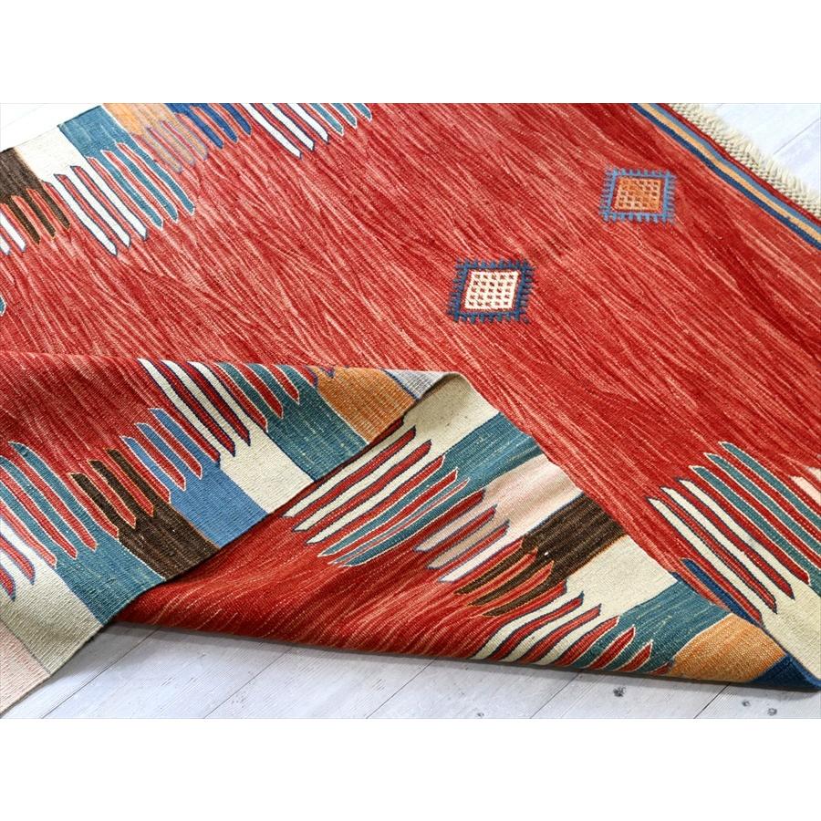 細かな織りのコンヤキリム セッヂャーデ 184x125cm 美しい草木染のレッド | ブランド登録なし | 05