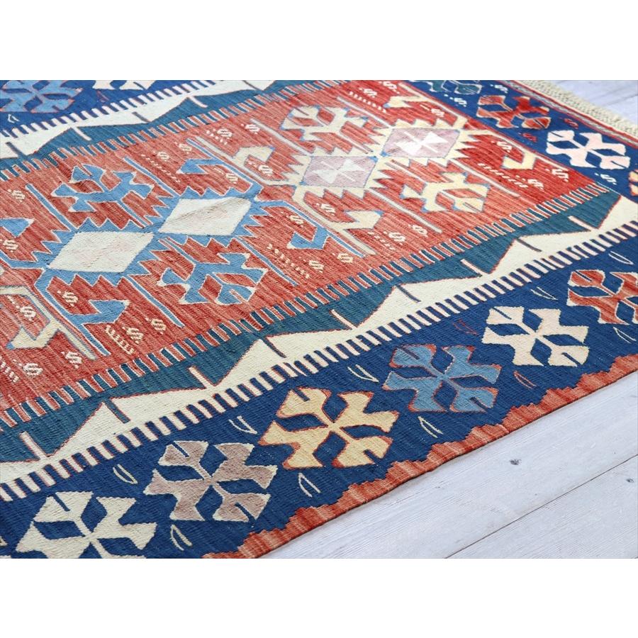 細かな織りのコンヤキリム セッヂャーデ 169x125cm ベレケットと翼を広げた鳥のモチーフ | ブランド登録なし | 05