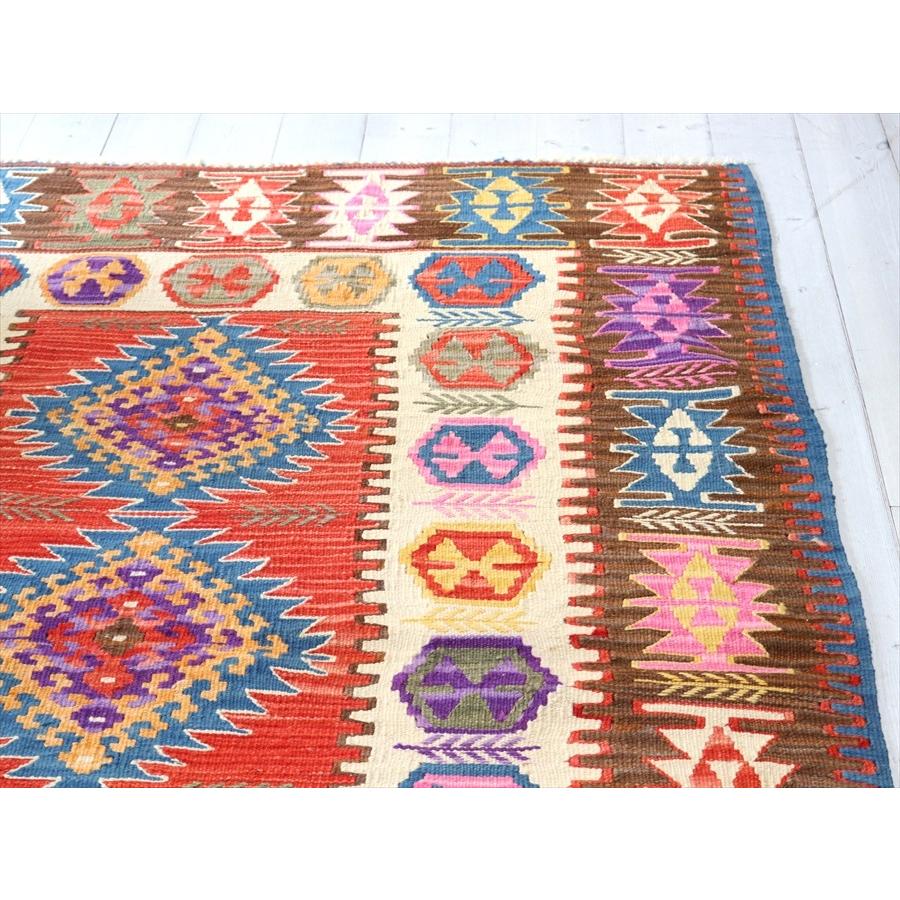 ワンランク上のカイセリキリム　セッヂャーデ 170x125cm ドラゴンと麦の穂のモチーフ | ブランド登録なし | 06