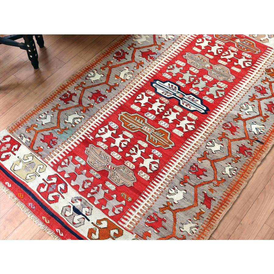 オールドキリム アイドゥン 153x96cm 雄羊の角と水の流れ | ブランド登録なし | 03