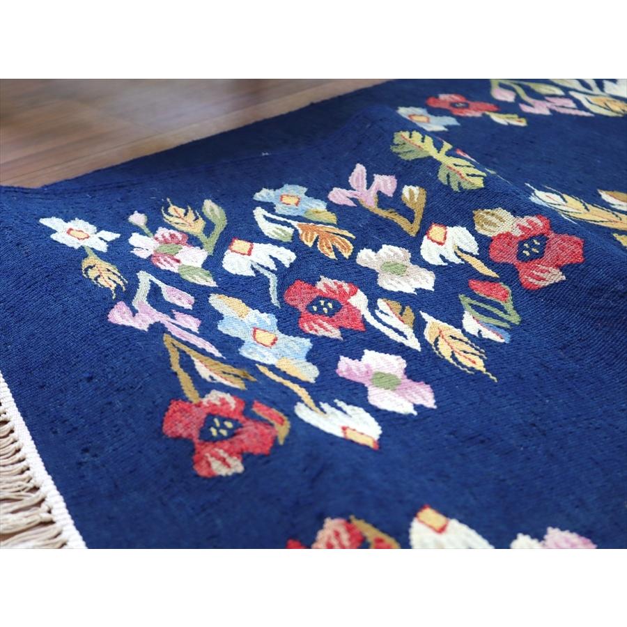 手織りキリム ルーマニア 196x100cm 花のモチーフ | ブランド登録なし | 08