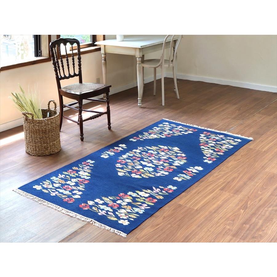 手織りキリム ルーマニア 196x100cm 花のモチーフ | ブランド登録なし | 09