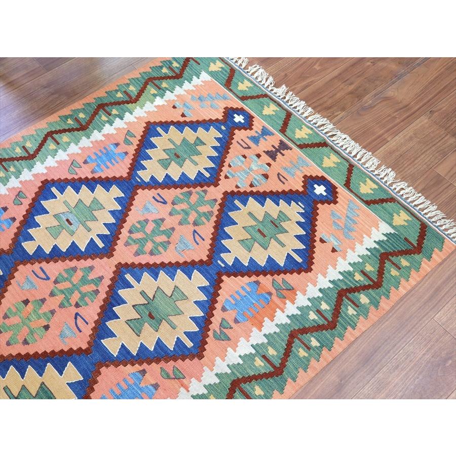 トルコ手織りキリム コンヤ 154x111cm イーブルアイ 連なるひし形 | ブランド登録なし | 02