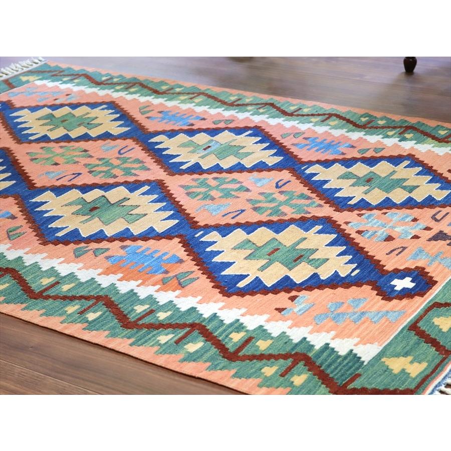 トルコ手織りキリム コンヤ 154x111cm イーブルアイ 連なるひし形 | ブランド登録なし | 04