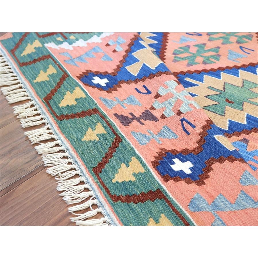 トルコ手織りキリム コンヤ 154x111cm イーブルアイ 連なるひし形 | ブランド登録なし | 06