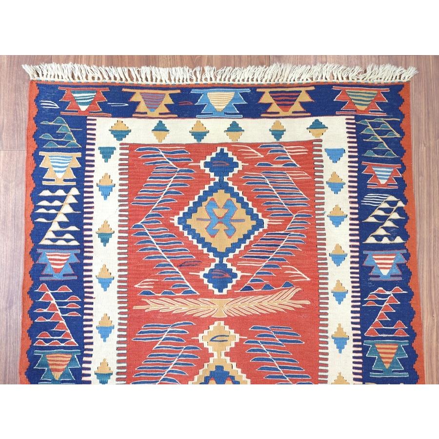 トルコ手織りキリム ウシャク 166x107cm サンドゥックと雄羊の角 | ブランド登録なし | 04