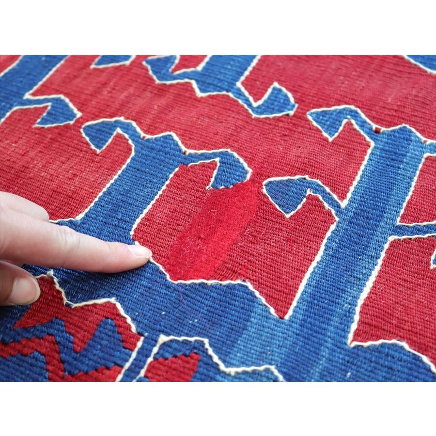 トルコ手織りキリム ユンジュ　草木染 206x144cm ブルー＆レッド | ブランド登録なし | 06