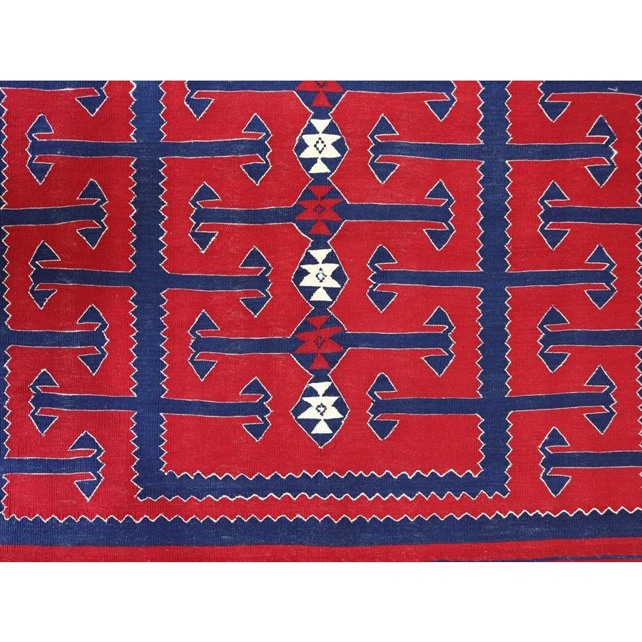 トルコ手織りキリム ユンジュ　草木染 196x123cm レッド＆ブルー | ブランド登録なし | 03