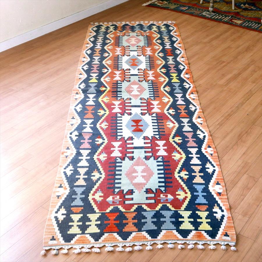 トルコの手織りキリム カイセリ 264x80cm : インプレッション