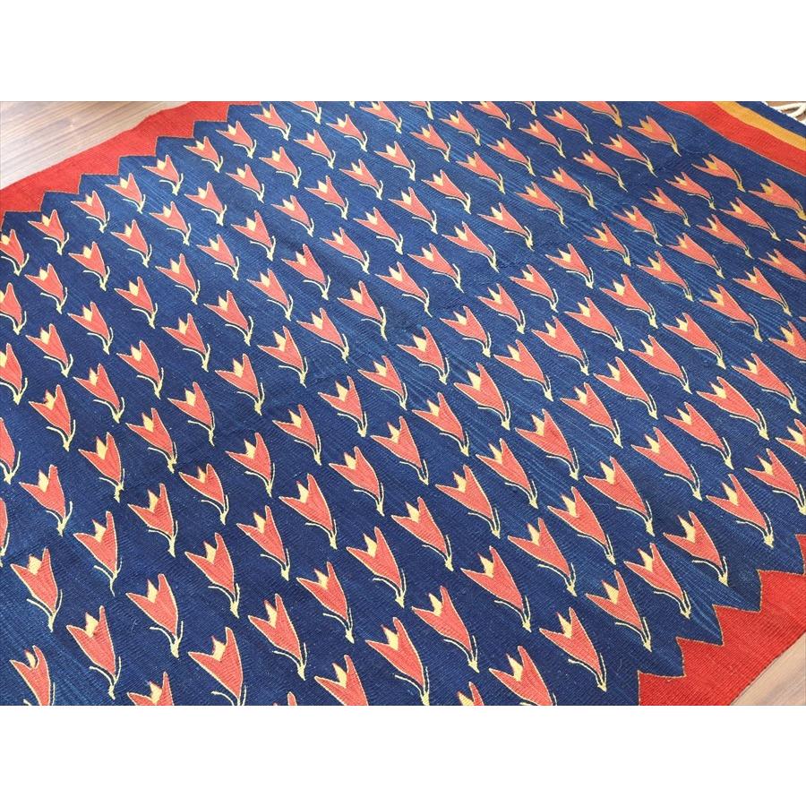 トルコの手織りキリム コンヤ　草木染 182x149cm チューリップのモチーフ | ブランド登録なし | 02