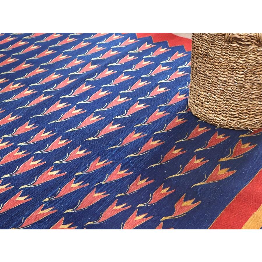 トルコの手織りキリム コンヤ　草木染 182x149cm チューリップのモチーフ | ブランド登録なし | 04