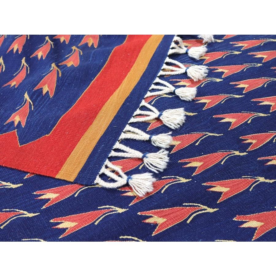 トルコの手織りキリム コンヤ　草木染 182x149cm チューリップのモチーフ | ブランド登録なし | 05