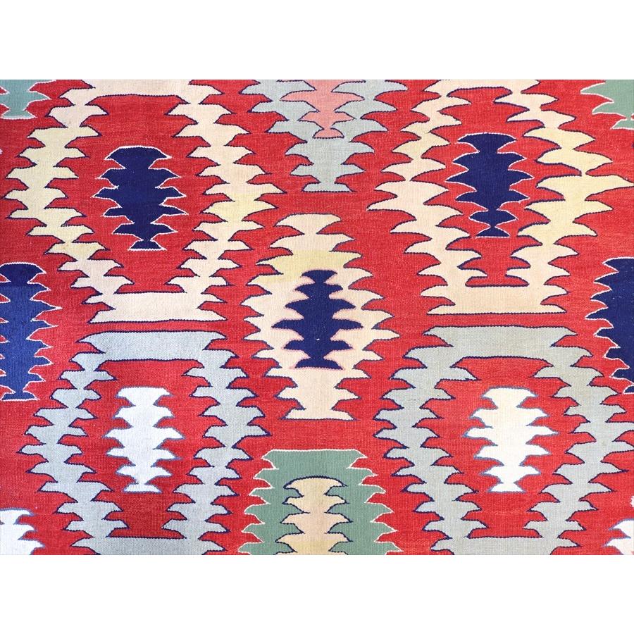 トルコの手織りキリム コンヤ　草木染 253x160cm ジグザグのパルマクルのモチーフ | ブランド登録なし | 04