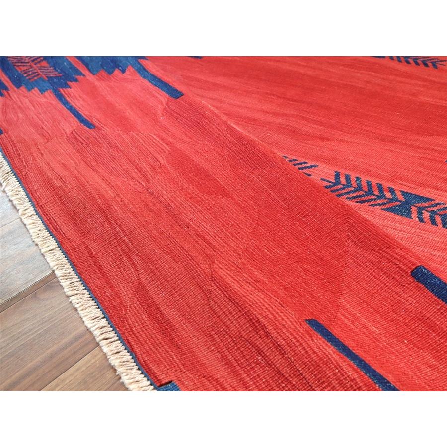 トルコの手織りキリム コンヤ　草木染 241x185cm ネイビー＆レッド | ブランド登録なし | 10