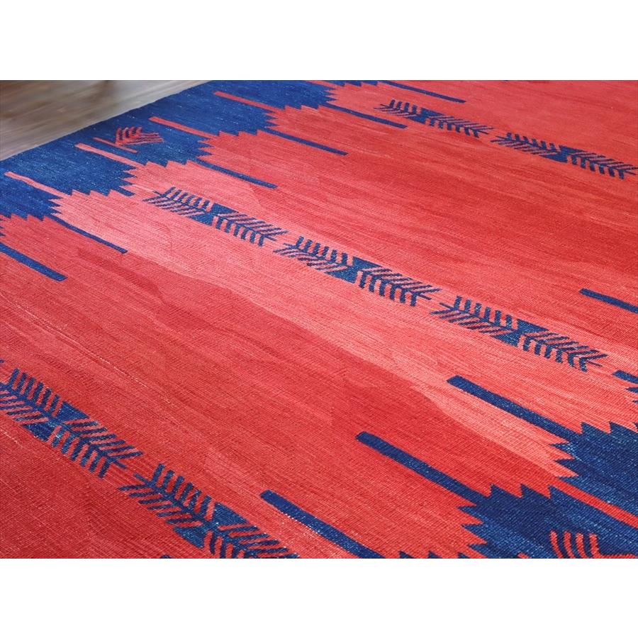 トルコの手織りキリム コンヤ　草木染 241x185cm ネイビー＆レッド | ブランド登録なし | 03