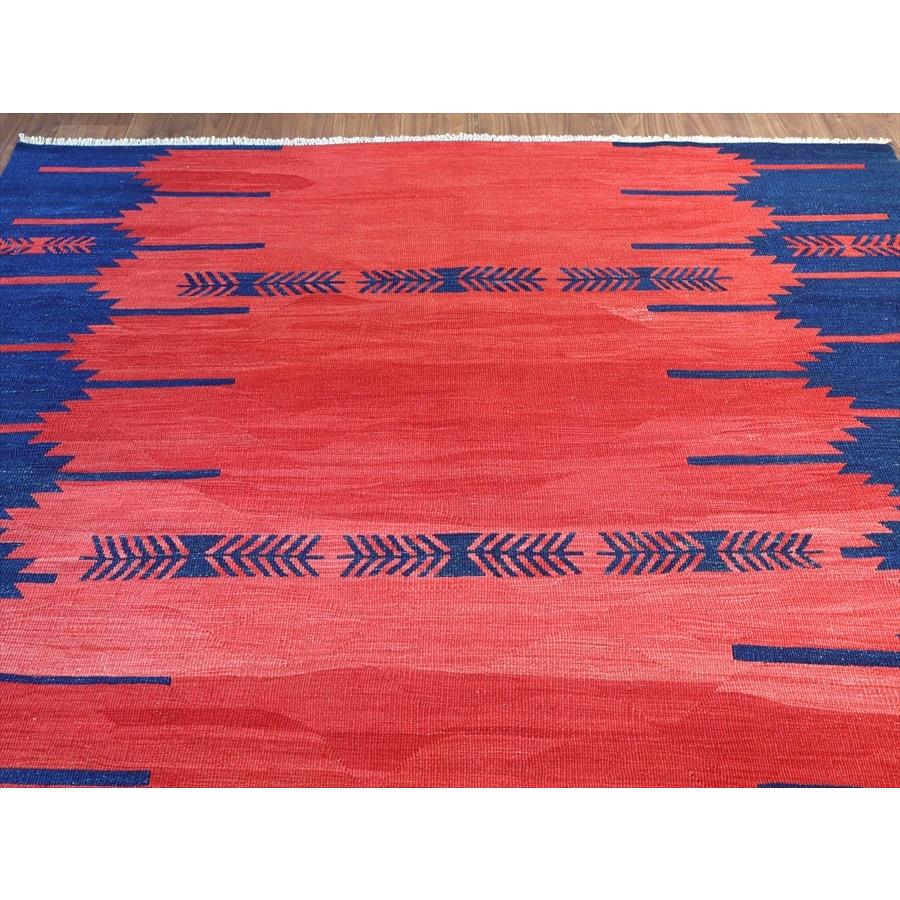 トルコの手織りキリム コンヤ　草木染 241x185cm ネイビー＆レッド | ブランド登録なし | 04