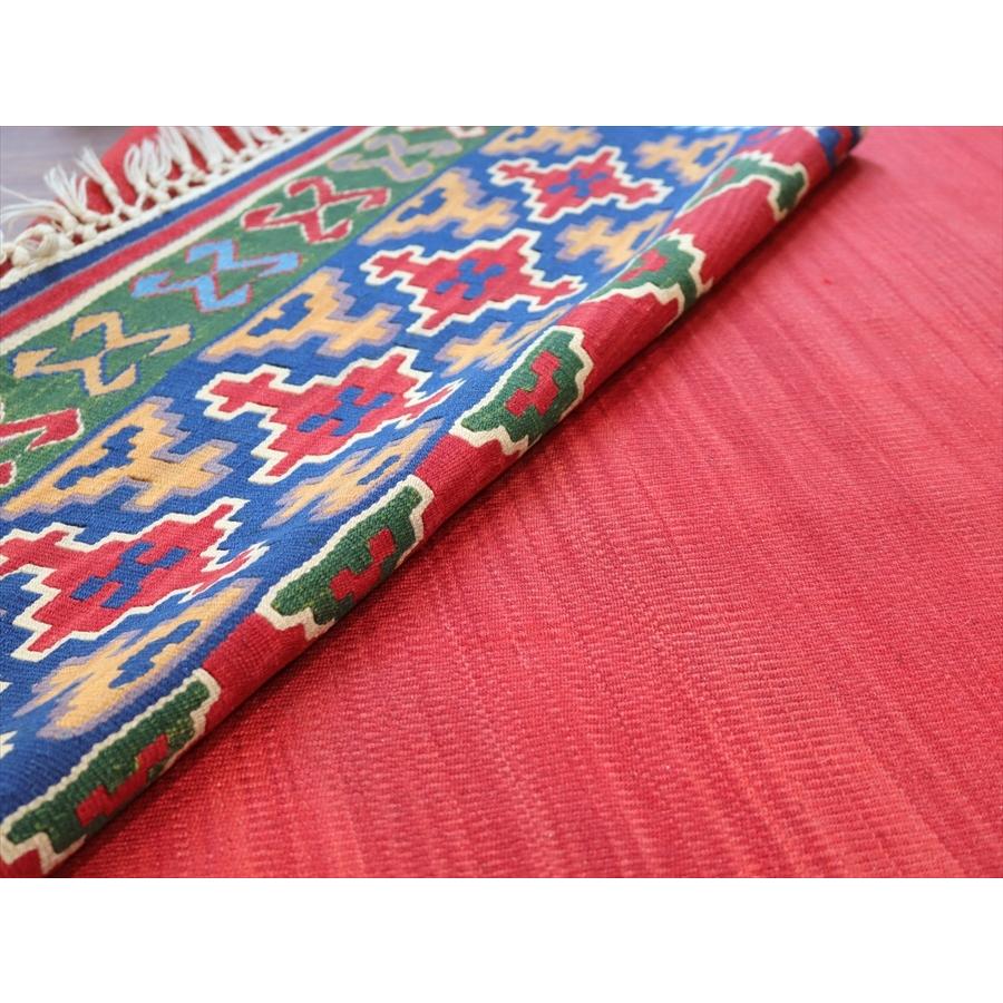 トルコの手織りキリム コンヤ　草木染 207x131cm 赤のエンプティデザイン | ブランド登録なし | 08