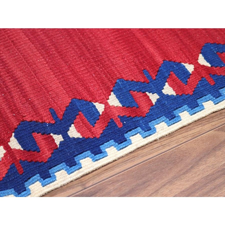 トルコの手織りキリム コンヤ　草木染 207x131cm 赤のエンプティデザイン | ブランド登録なし | 09