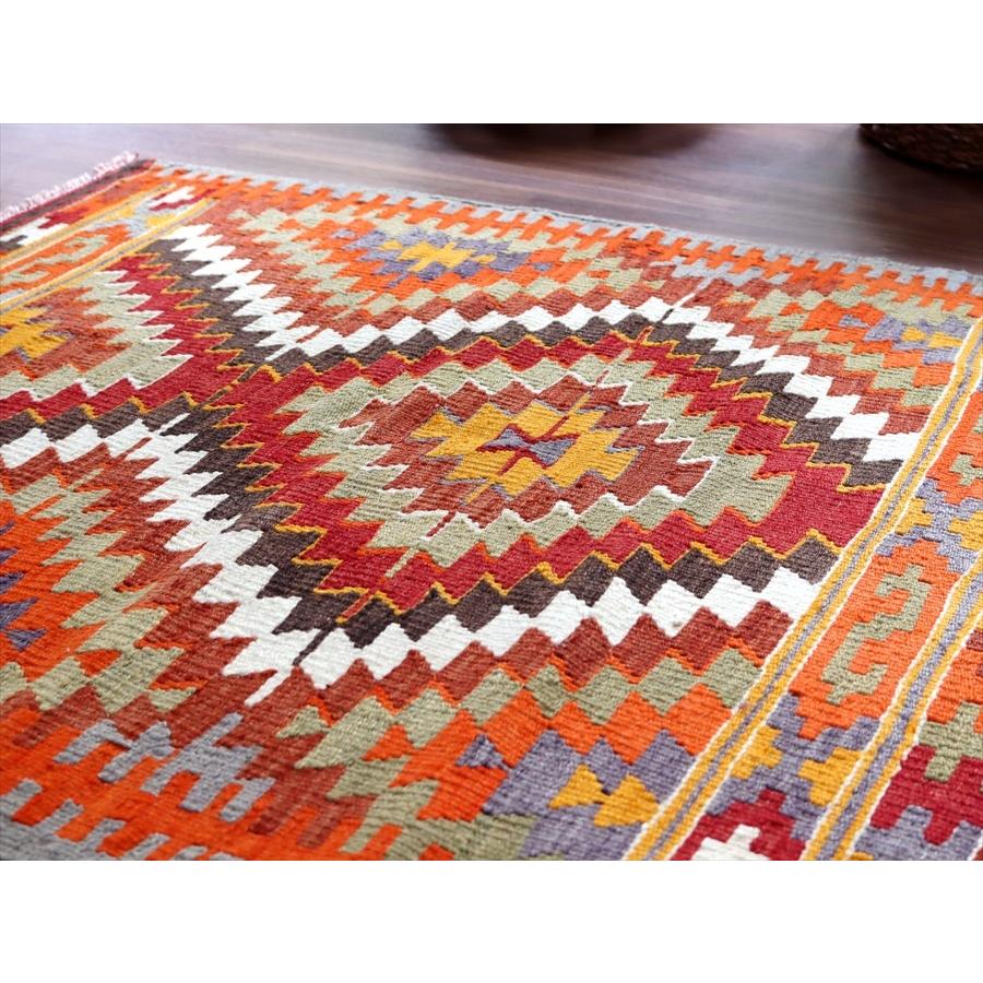 オールドキリム アンタルヤ 98x87cm ジグザグのダイヤ イーブルアイ | ブランド登録なし | 02