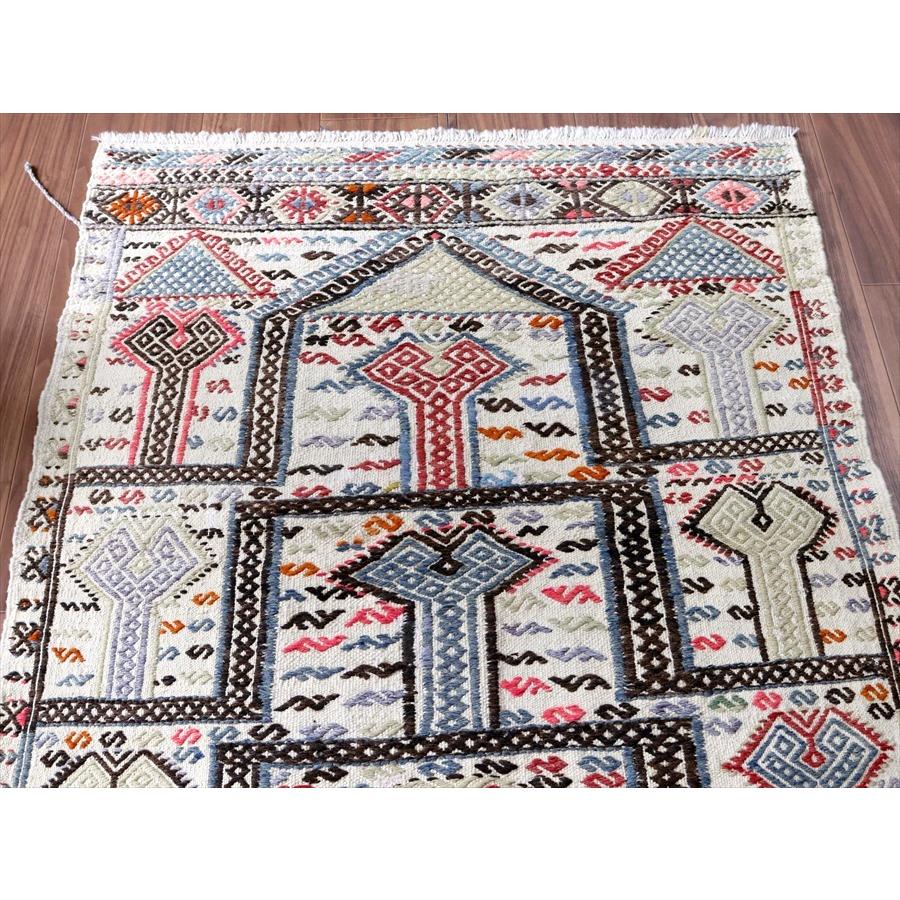 オールドキリム コンヤ 125x87cm 階段状のミフラープ 鉤のジジム | ブランド登録なし | 03