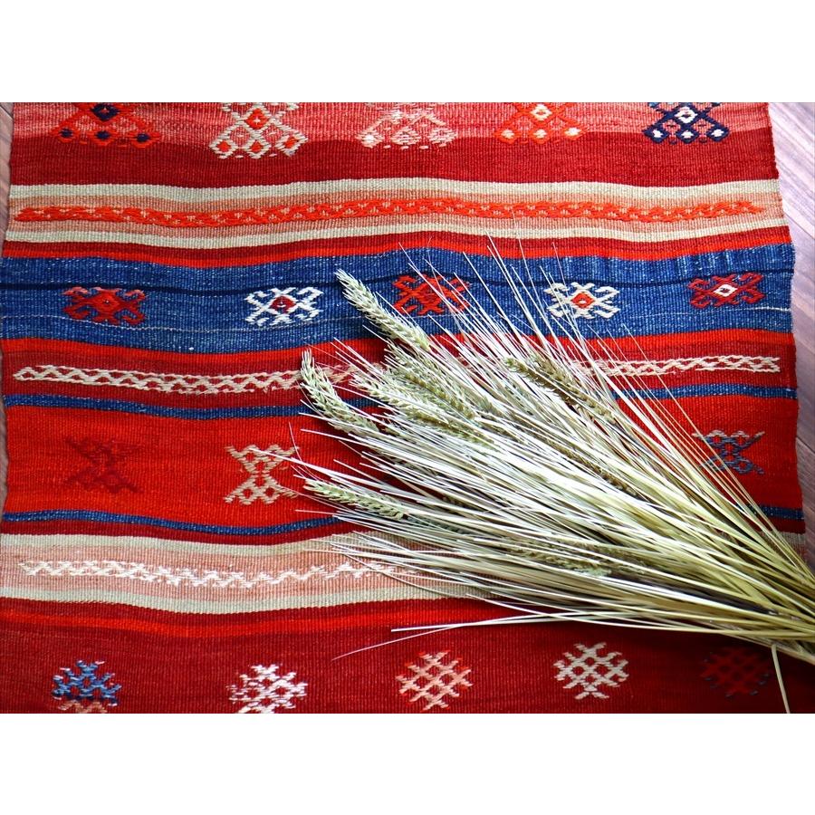 オールドキリム フェティエ 125x71cm レッド＆ブルー 収納袋を開いたキリム | ブランド登録なし | 06