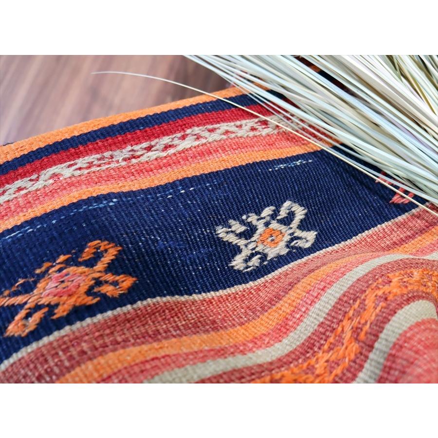 オールドキリム フェティエ 122x70cm レッド＆ブルー 収納袋を開いたキリム | ブランド登録なし | 10
