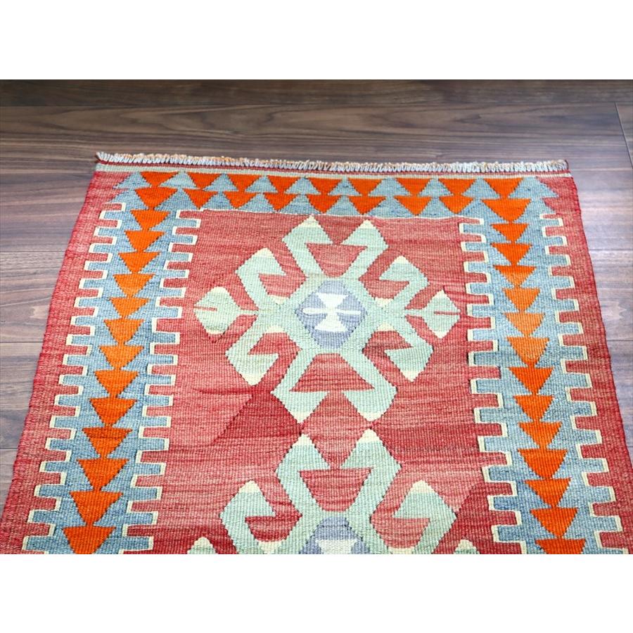 オールドキリム アフィヨン 123x67cm 3つのサソリ 明るいレッド | ブランド登録なし | 05