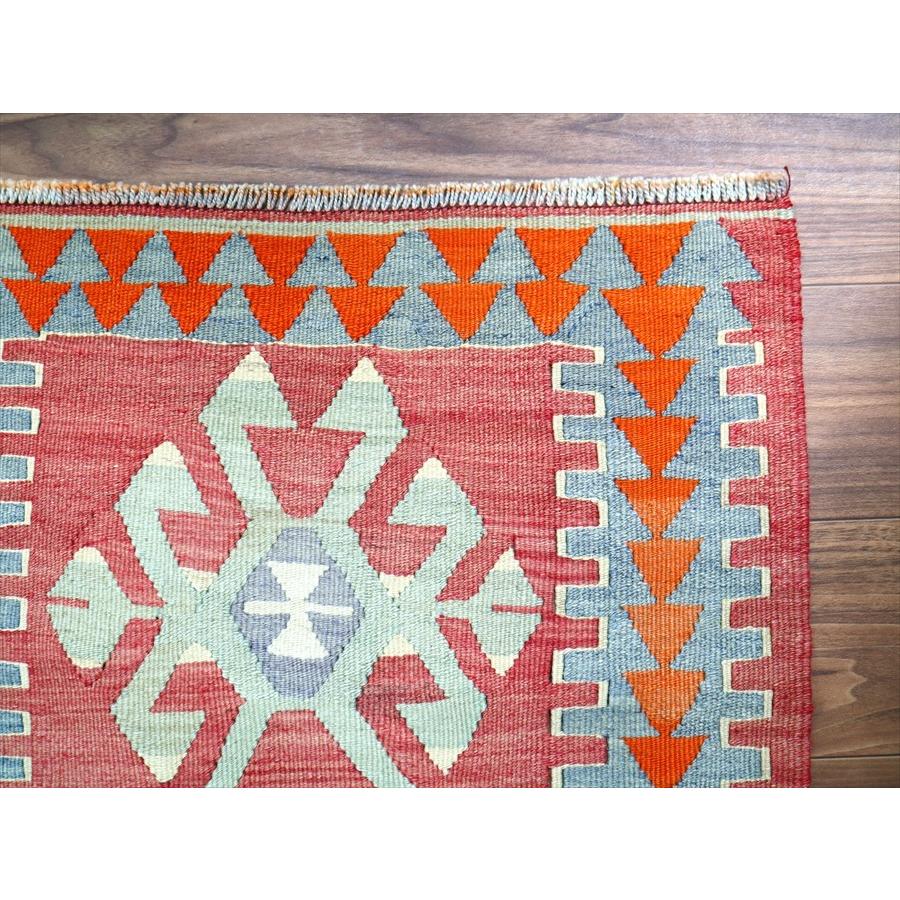 オールドキリム アフィヨン 123x67cm 3つのサソリ 明るいレッド | ブランド登録なし | 08