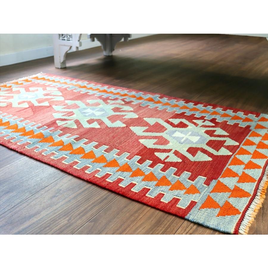 オールドキリム アフィヨン 123x67cm 3つのサソリ 明るいレッド | ブランド登録なし | 09