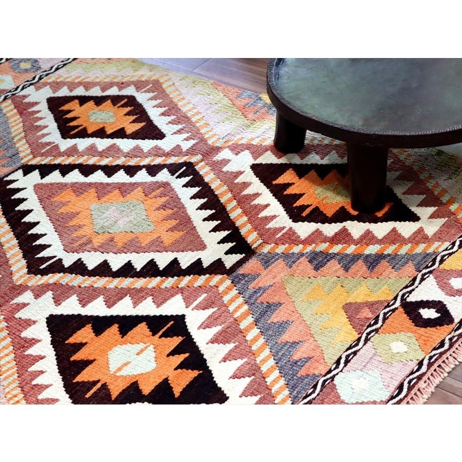 オールドキリム アンタルヤ 113x83cm ジグザグしたひし形 5つのイーブルアイ | ブランド登録なし | 04