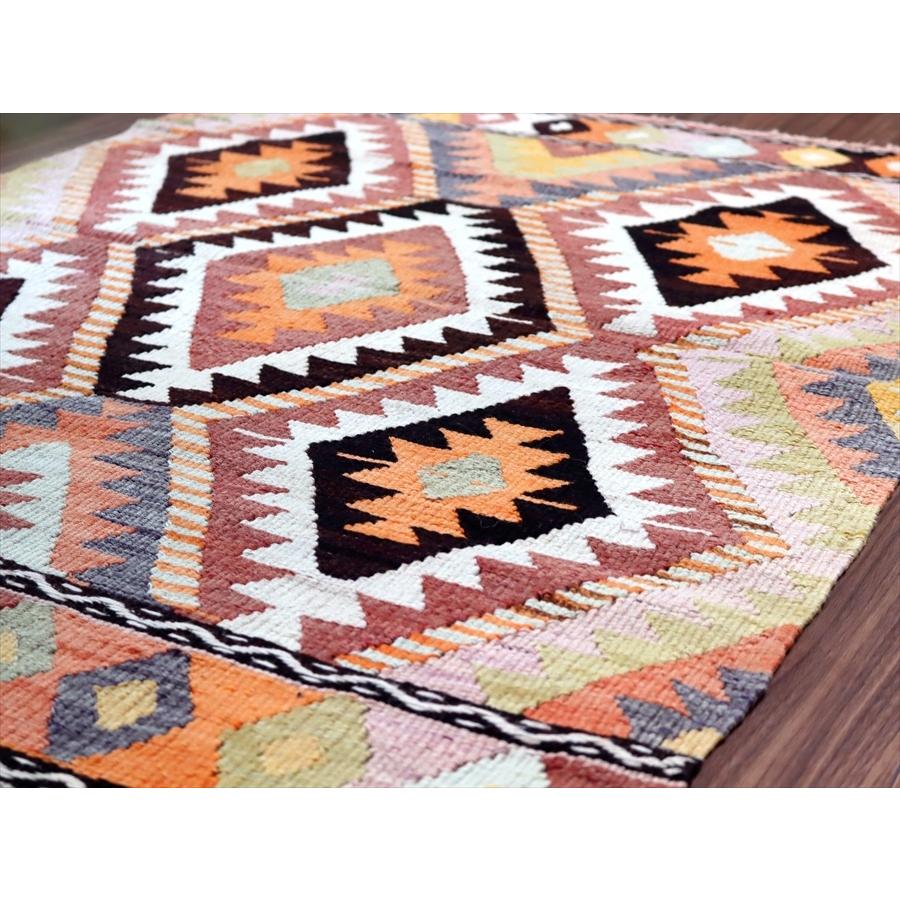 オールドキリム アンタルヤ 113x83cm ジグザグしたひし形 5つのイーブルアイ | ブランド登録なし | 05