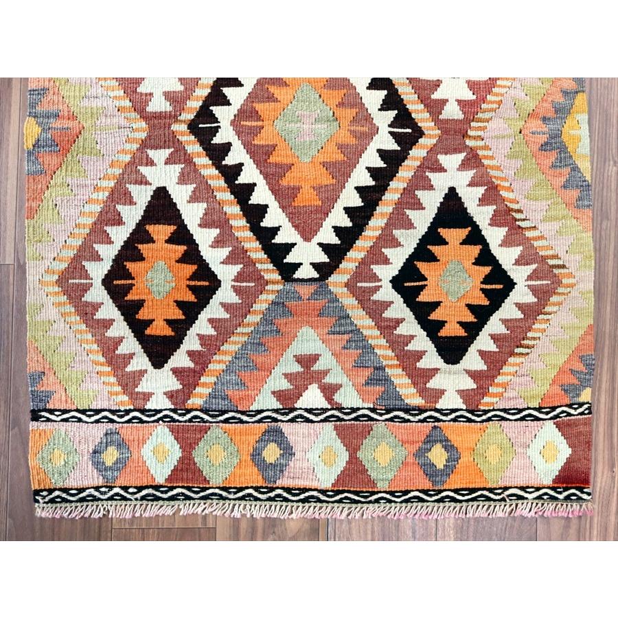 オールドキリム アンタルヤ 113x83cm ジグザグしたひし形 5つのイーブルアイ | ブランド登録なし | 06