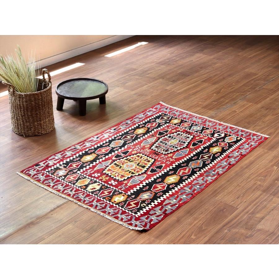 オールドキリム エシュメ 142x98cm 2つの六角形 フックのモチーフ | ブランド登録なし | 01