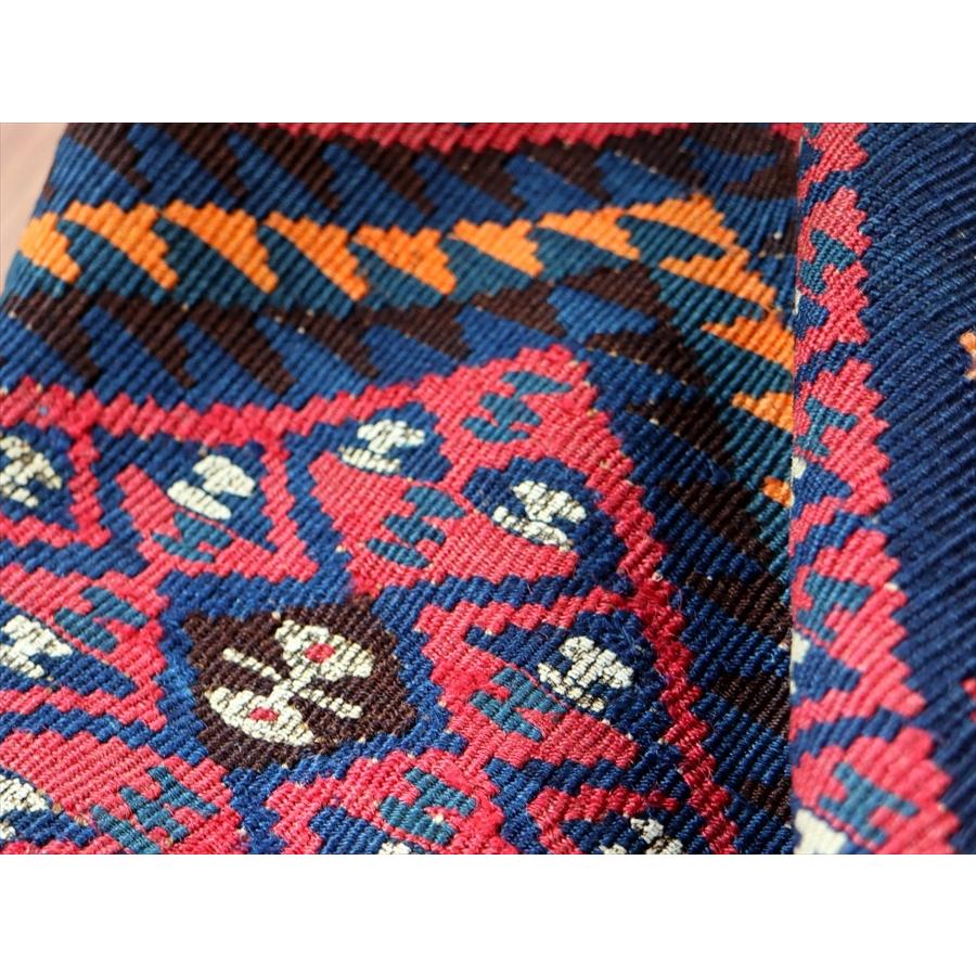オールドキリム ハッキャリ フラグメント 111x84cm 濃紺とローズピンク | ブランド登録なし | 10