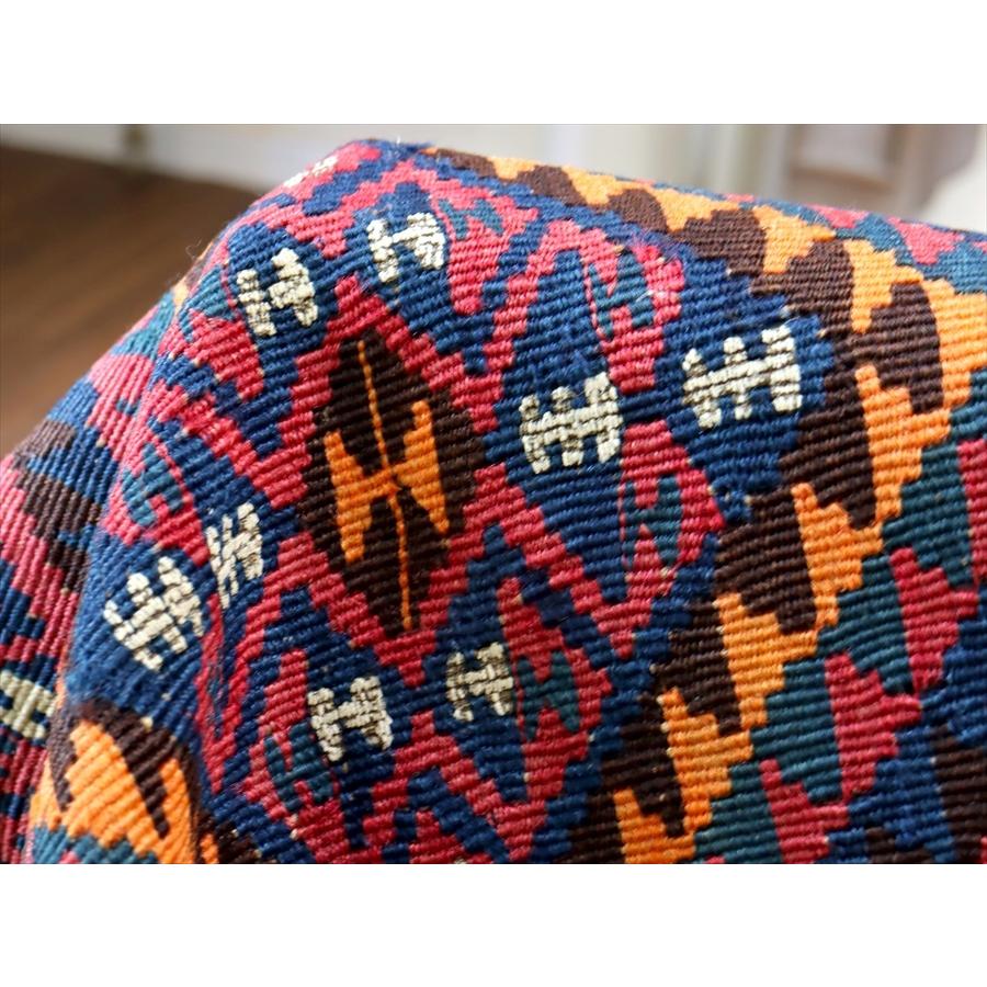 オールドキリム ハッキャリ フラグメント 111x84cm 濃紺とローズピンク | ブランド登録なし | 12