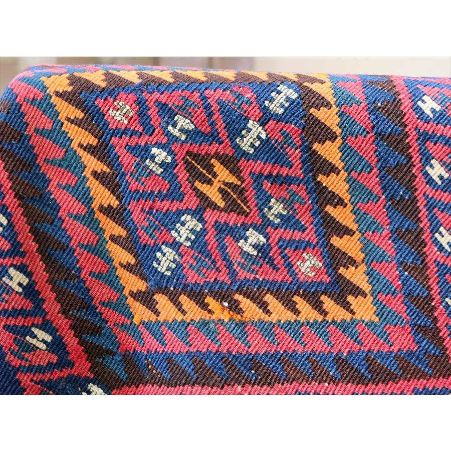 オールドキリム ハッキャリ フラグメント 111x84cm 濃紺とローズピンク | ブランド登録なし | 09