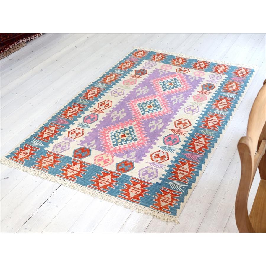 トルコ手織りキリム セッヂャーデ 173x117cm ドラゴンと麦の穂の