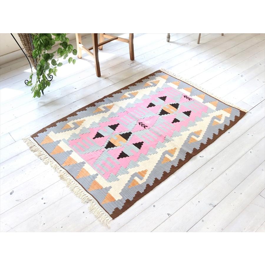 やわらかな織りのカイセリ産キリム チェイレキ 125x84cm 翼を広げた鳥のモチーフ | ブランド登録なし | 01