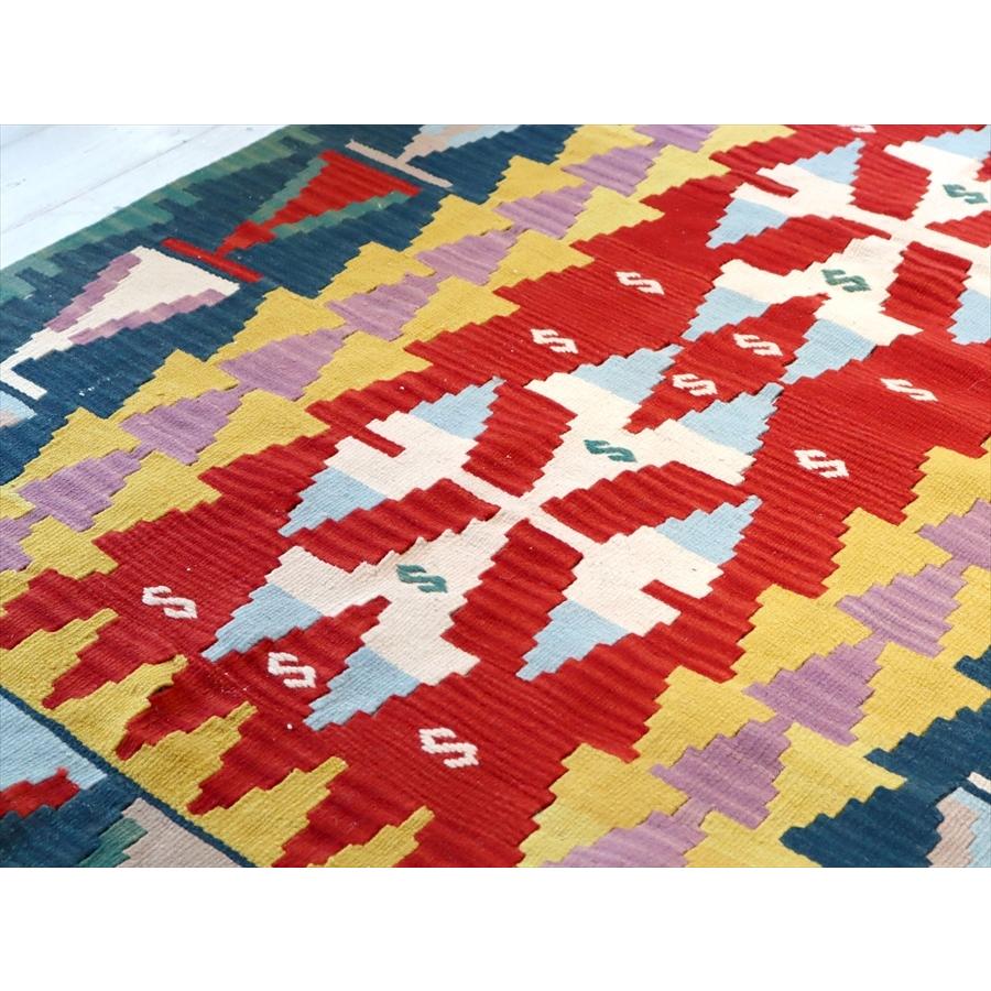 トルコの手織りキリム　セッヂャーデ 200x104cm 狼の口のモチーフ | ブランド登録なし | 02