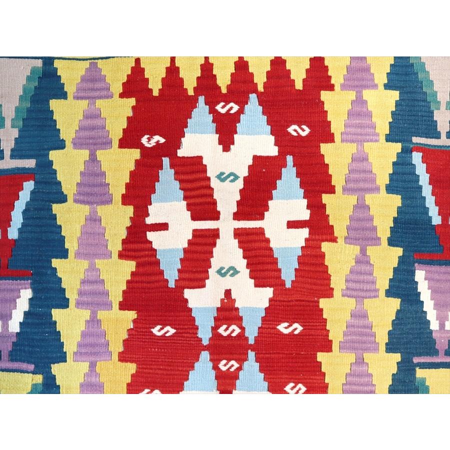 トルコの手織りキリム　セッヂャーデ 200x104cm 狼の口のモチーフ | ブランド登録なし | 03