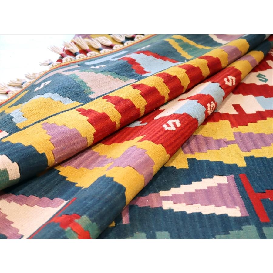 トルコの手織りキリム　セッヂャーデ 200x104cm 狼の口のモチーフ | ブランド登録なし | 05
